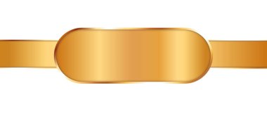 Altın çerçeveli uzun altın renkli kurdele illüstrasyonuName