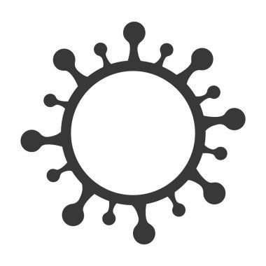 vector icon illustration of black colored virus