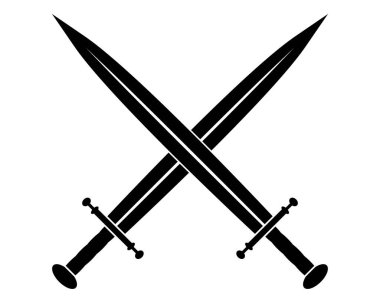 Kılıç siluetinin vektör çizimi