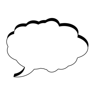 beyaz renkli konuşma balonu simgesi - vektör illüstrasyonu