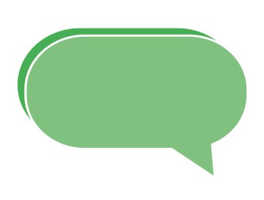 yeşil renkli konuşma balonu simgesi - vektör illüstrasyonu