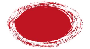 vector illustration of red colored brush painted banner