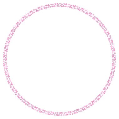 vector illustration of pink colored circle banner frame