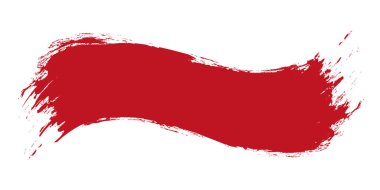 vector illustration of red colored brush painted banner