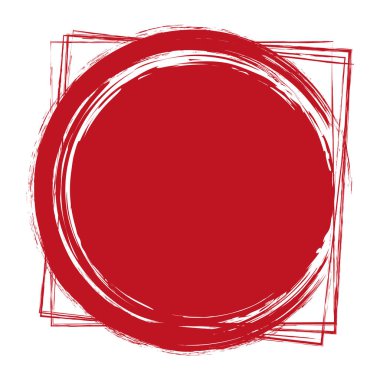vector illustration of red colored brush painted banner