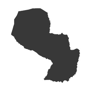 vector illustration of Paraguay map