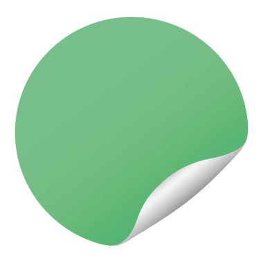 green round sticker banner - vector design element