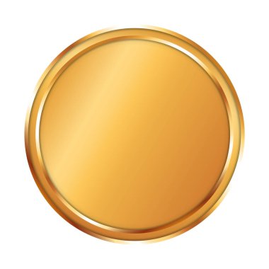 vector illustration of gold colored circle award banner