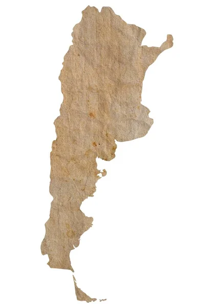 Map Argentina Old Brown Grunge Paper — Stockfoto