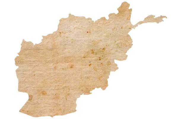 Map Afghanistan Old Brown Grunge Paper — Stockfoto