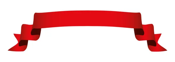 Vector Design Element Red Colored Ribbon Banner Label — Vetor de Stock