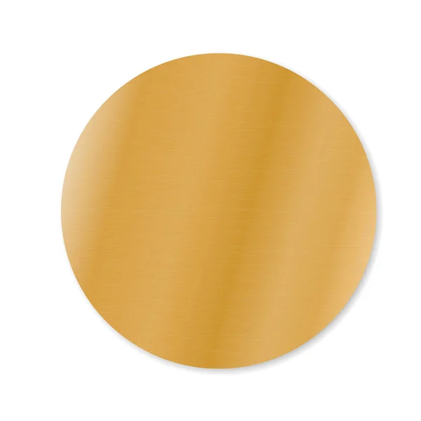 Illustrazione Vettoriale Del Banner Rotondo Color Oro — Vettoriale Stock