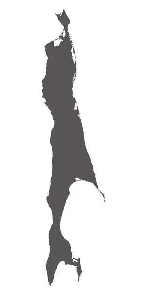 サハリン島地図のベクトル図 — ストックベクタ
