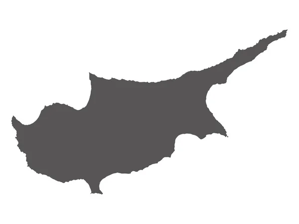 Illustrazione Vettoriale Dell Isola Cipro Mappa — Vettoriale Stock