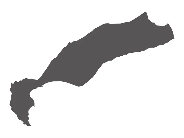 Illustrazione Vettoriale Dell Isola Kos Mappa — Vettoriale Stock