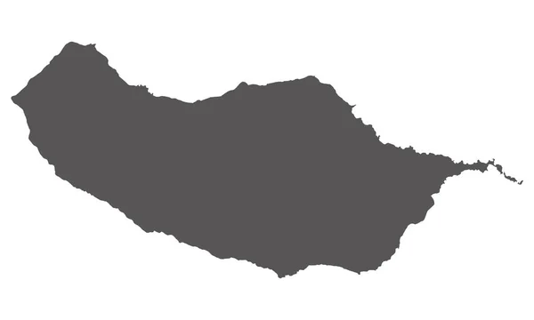 マデイラ島地図のベクトル図 — ストックベクタ