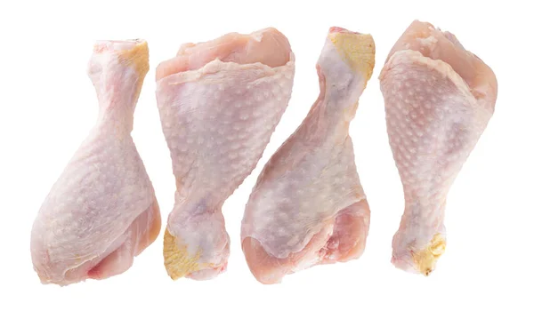 Beyaz Arka Planda Izole Edilmiş Çiğ Tavuk Bacakları — Stok fotoğraf