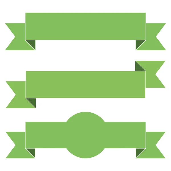 Elemento Design Vettoriale Banner Nastro Colore Verde — Vettoriale Stock