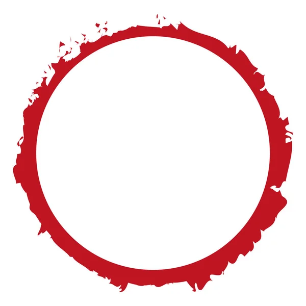 Векторная Иллюстрация Раскрашенного Баннера Круга Красного Цвета — стоковый вектор