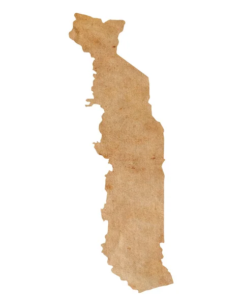 Map Togo Old Brown Grunge Paper — Stock Photo, Image