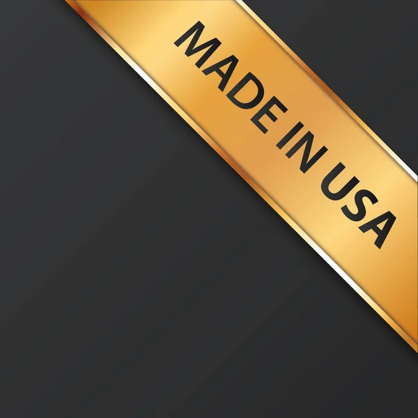 Made Usa Διανυσματική Απεικόνιση Του Χρυσού Banner Γωνία Κορδέλα Χρυσό — Διανυσματικό Αρχείο