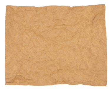 Eski boş kahverengi grunge kağıdının izole edilmiş fotoğrafı.