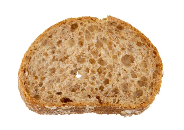 Izolovaná Fotografie Celozrnných Plátků Chleba — Stock fotografie