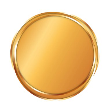 vector illustration of gold colored circle award banner