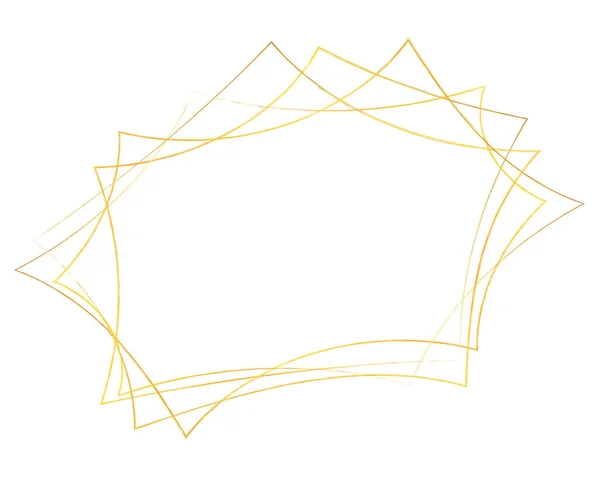 Векторная Иллюстрация Золотой Раскрашенной Рамы Баннера — стоковый вектор