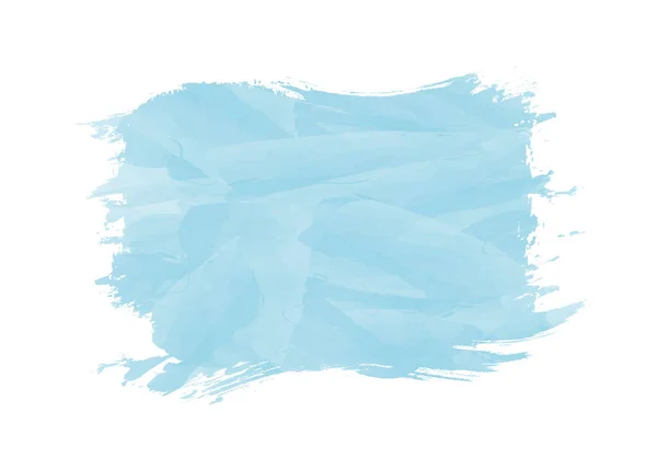 Blue Watercolor Vector Brush Painted Ink Stamp Banner Frame — Stock vektor