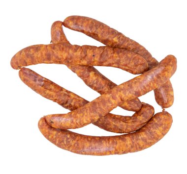 Domuz sosisinin izole edilmiş yakın plan fotoğrafı.