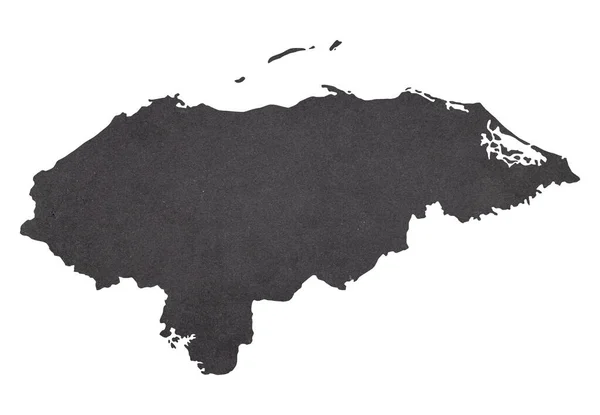 Eski Siyah Grunge Kağıdında Honduras Haritası — Stok fotoğraf