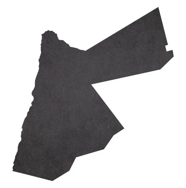 Mapa Jordánska Starém Černém Grunge Papíru — Stock fotografie