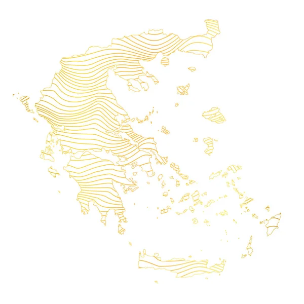 Mappa Astratta Della Grecia Illustrazione Vettoriale Della Mappa Strisce Color — Vettoriale Stock
