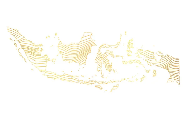 Mapa Abstrato Filipinas Ilustração Vetorial Mapa Colorido Ouro Listrado — Vetor de Stock