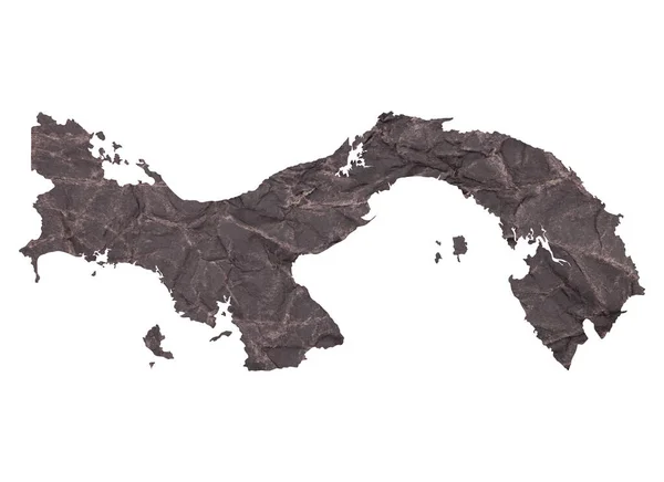 Panama Haritası Eski Buruşmuş Grunge Kağıdında — Stok fotoğraf