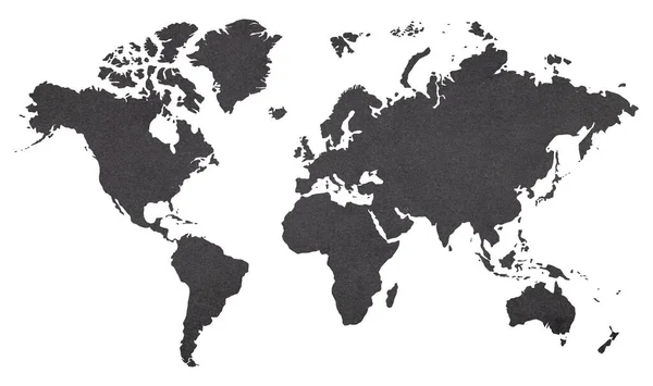 Ilustración Mapa Del Mundo Papel Grunge Oscuro Viejo — Foto de Stock