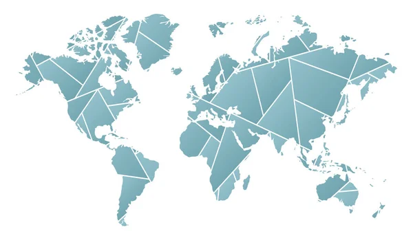 Векторна Ілюстрація Синьо Білої Карти Світу — стоковий вектор