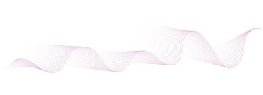 Pembe dalga çizgilerinin soyut vektör çizimi - vektör arkaplan