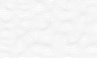 Gri dalga çizgilerinin soyut vektör çizimi - vektör arkaplan