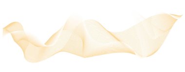 Sarı dalga çizgilerinin soyut vektör çizimi - vektör arkaplan