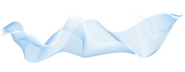 Mavi dalga çizgilerinin soyut vektör çizimi - vektör arkaplan