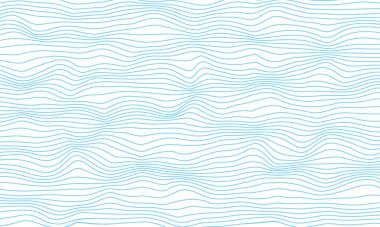 Mavi dalga çizgilerinin soyut vektör çizimi - vektör arkaplan