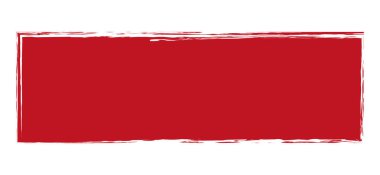 kırmızı renkli fırça boyalı pankart