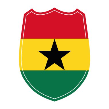 Gana bayrağıyla kalkan simgesi