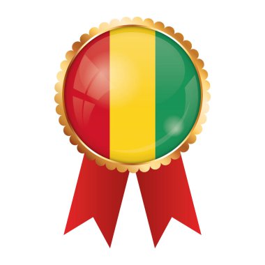 Gine bayrağıyla altın ödüllü kurdele.