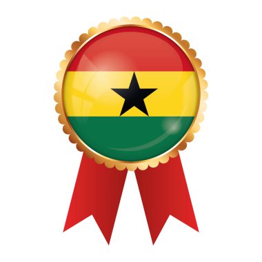 Gana bayrağıyla altın ödüllü kurdele.