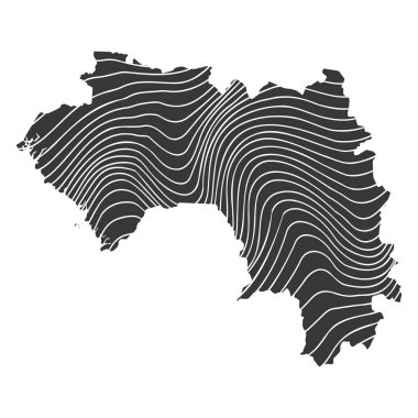 Gine 'nin dalga desenli soyut haritası