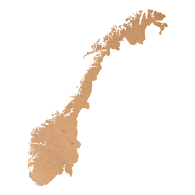 Eski kahverengi grunge kağıdında Norveç haritası