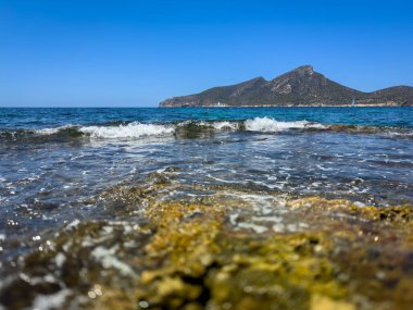 Dragonera Island, Mallorca, Spain. Taken from the rocks at Sant Elm. clipart